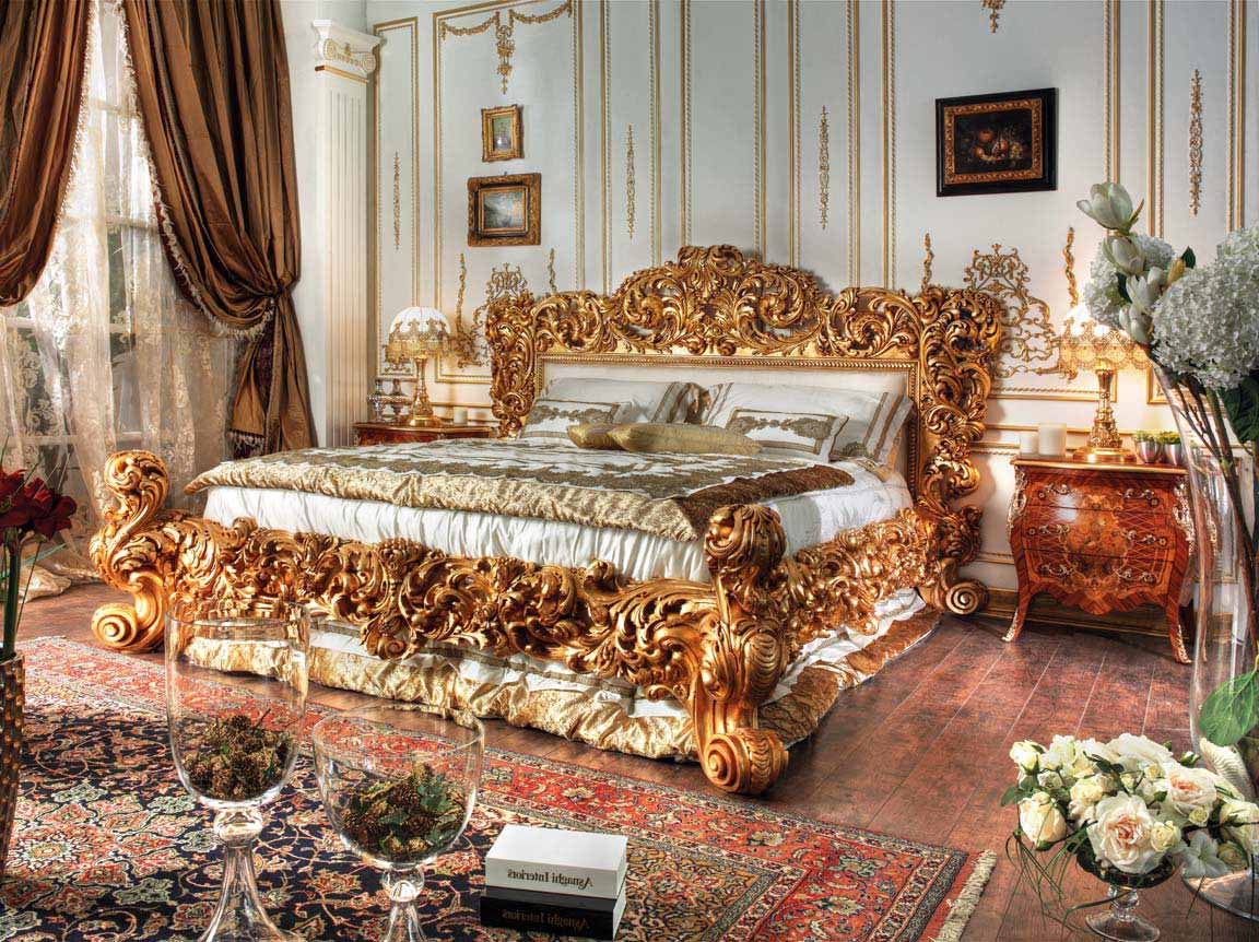 стиль барокко в интерьере спальни